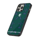 Coque iPhone 16 Pro - Silicone rigide noir Maillot de football Arabie saoudite 2026 personnalisable
