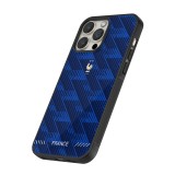 Coque iPhone 16 Pro - Silicone rigide noir Maillot de football France 2026 personnalisable