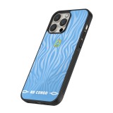 Coque iPhone 16 Pro - Silicone rigide noir Maillot de football RD Congo 2026 personnalisable