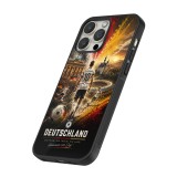 Coque iPhone 16 Pro - Silicone rigide noir Football Allemagne splash 2026