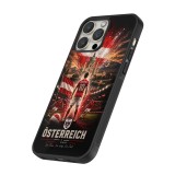 Coque iPhone 16 Pro - Silicone rigide noir Football Autriche splash 2026