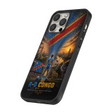 Coque iPhone 16 Pro - Silicone rigide noir Football République démocratique du Congo splash 2026
