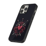 iPhone 16 Pro Case Hülle - Silikon schwarz Valentine 2024 gothic love