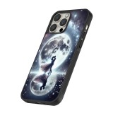 iPhone 16 Pro Case Hülle - Silikon schwarz Valentin 2024 Liebe unter dem Mond