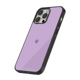 Coque iPhone 16 Pro - Silicone rigide noir Valentine 2023 purpule single heart