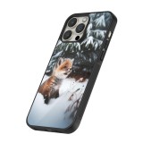 iPhone 16 Pro Case Hülle - Silikon schwarz Weihnachten 2023 Fuechslein Tanne
