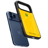 Coque iPhone 17 Pro Max - Silicone rigide noir Maillot de football Afrique du Sud 2026 personnalisable