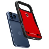 Coque iPhone 17 Pro Max - Silicone rigide noir Maillot de football Autriche 2026 personnalisable