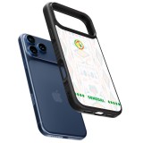 Coque iPhone 17 Pro Max - Silicone rigide noir Maillot de football Sénégal 2026 personnalisable
