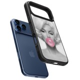 Coque iPhone 17 Pro Max - Silicone rigide noir Marilyn Bubble