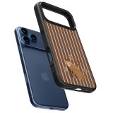 Coque iPhone 17 Pro Max - Silicone rigide noir Monkey with stripes