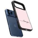 Coque iPhone 17 Pro Max - Silicone rigide noir Valentine 2023 i love you writing