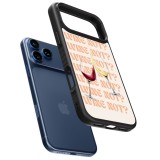 Coque iPhone 17 Pro Max - Silicone rigide noir Wine not