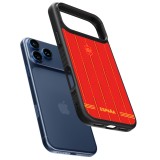 Coque iPhone 17 Pro - Silicone rigide noir Maillot de football Espagne 2026 personnalisable