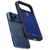 Coque iPhone 17 Pro - Silicone rigide noir Maillot de football Japon 2026 personnalisable