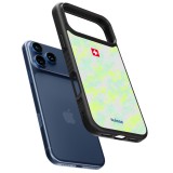 Coque iPhone 17 Pro - Silicone rigide noir Maillot de football Suisse Away 2026 personnalisable