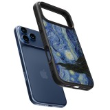 Coque iPhone 17 Pro - Silicone rigide noir Tableau art - La Nuit étoilée - Van Gogh