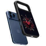 iPhone 17 Pro Case Hülle - Silikon schwarz Valentine 2024 gothic love