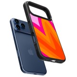 Coque iPhone 17 Pro - Silicone rigide noir Valentine 2024 heart gradient