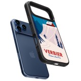 Coque iPhone 17 Pro - Silicone rigide noir Verbier Cabane Mont-Fort