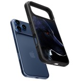 Coque iPhone 17 Pro - Silicone rigide noir Wolf Shape