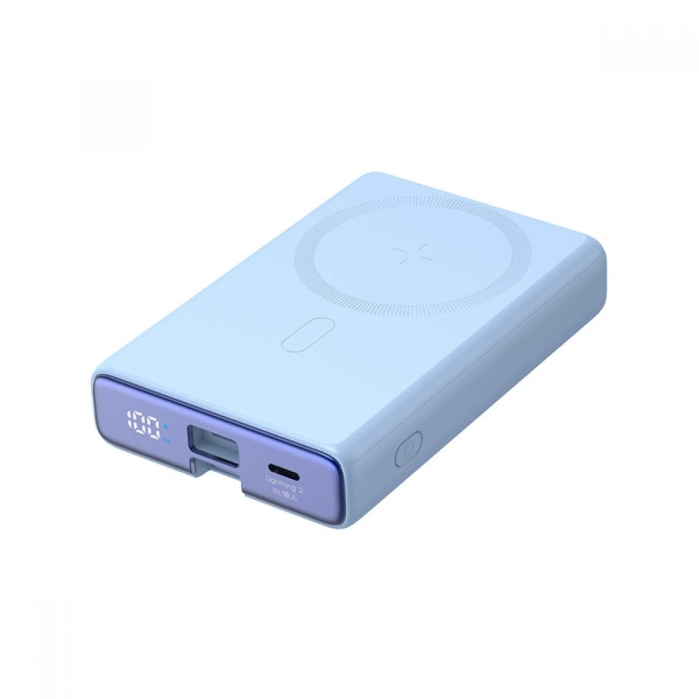 20W Powerbank Joyroom JR-PBM01 batterie externe MagSafe 10000mAh avec pied de support - Bleu