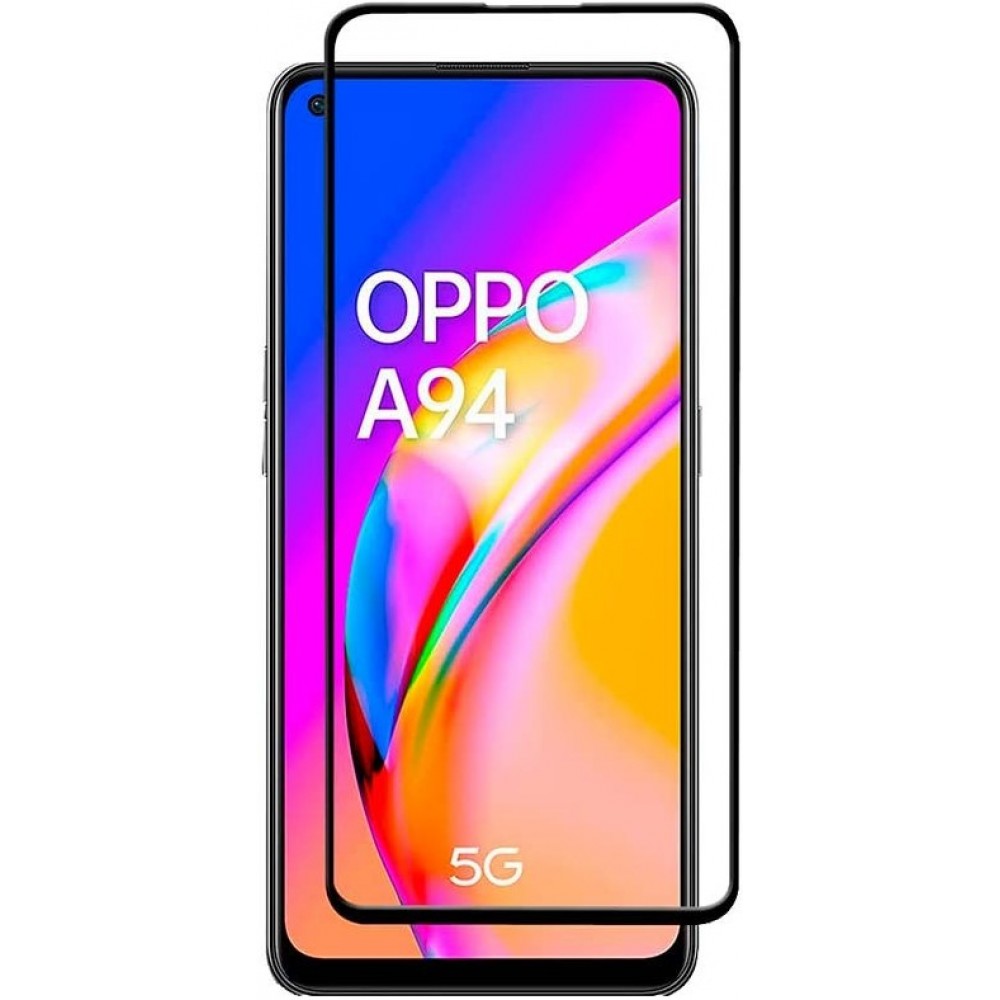 3D Tempered Glass OPPO A94 5G - Vitre de protection d'écran intégrale verre trempé avec bords noirs