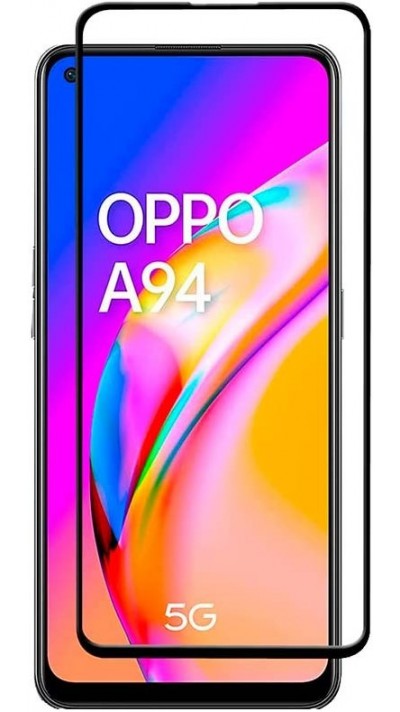 3D Tempered Glass OPPO A94 5G - Vitre de protection d'écran intégrale verre trempé avec bords noirs