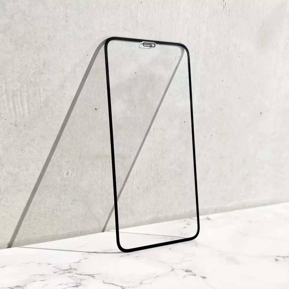 3D Tempered Glass iPhone 14 Pro Max - Full Screen Display Schutzglas mit schwarzem Rahmen