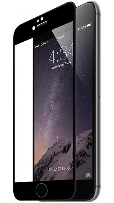 3D Tempered Glass iPhone 6/6s - Full Screen Display Schutzglas mit schwarzem Rahmen