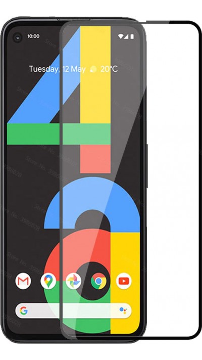 3D Tempered Glass Google PIXEL 4a - Vitre de protection d'écran intégrale verre trempé avec bords noirs