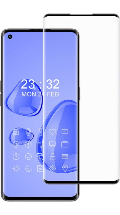 3D Tempered Glass OPPO Find X3 Neo - Vitre de protection d'écran intégrale verre trempé avec bords noirs