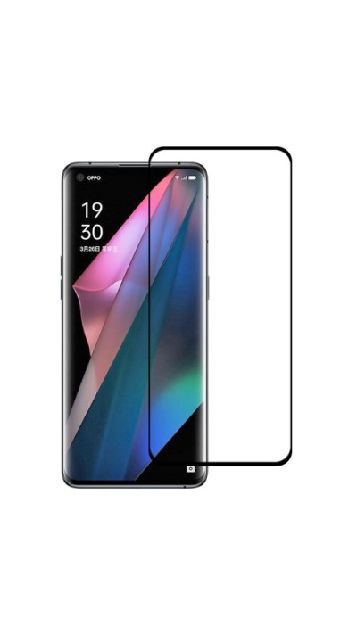 3D Tempered Glass OPPO Find X5 Lite - Vitre de protection d'écran intégrale verre trempé avec bords noirs