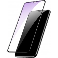 3D Tempered Glass vitre de protection noir anti-lumière bleue - iPhone 16 Pro Max