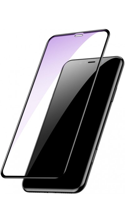 3D Tempered Glass vitre de protection noir anti-lumière bleue - iPhone 14Pro