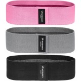 3 bandes de r&eacute;sistance &eacute;lastique en tissu mini band pour yoga crossfit fitness - Multicolore
