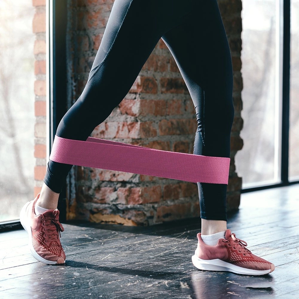 3 bandes de r&eacute;sistance &eacute;lastique en tissu mini band pour yoga crossfit fitness - Multicolore