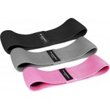 3 bandes de r&eacute;sistance &eacute;lastique en tissu mini band pour yoga crossfit fitness - Multicolore