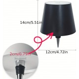 Abat-jour lampe LED pour bouteille adaptable universel - Noir