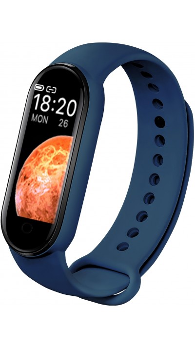 Active Fitness Tracker M7 - Bracelet sportif intelligent Montre connectée Bluetooth - Bleu foncé