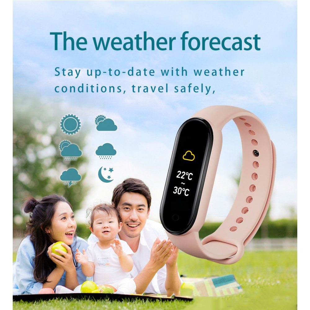 Active Fitness Tracker M7 - Bracelet sportif intelligent Montre connectée Bluetooth - Noir