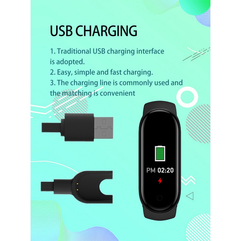 Active Fitness Tracker M7 - Bracelet sportif intelligent Montre connectée Bluetooth - Rose