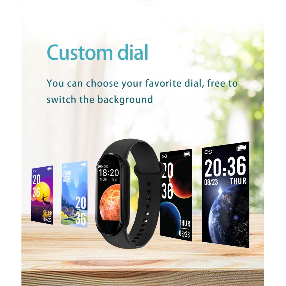 Active Fitness Tracker M7 - Bracelet sportif intelligent Montre connectée Bluetooth - Rose