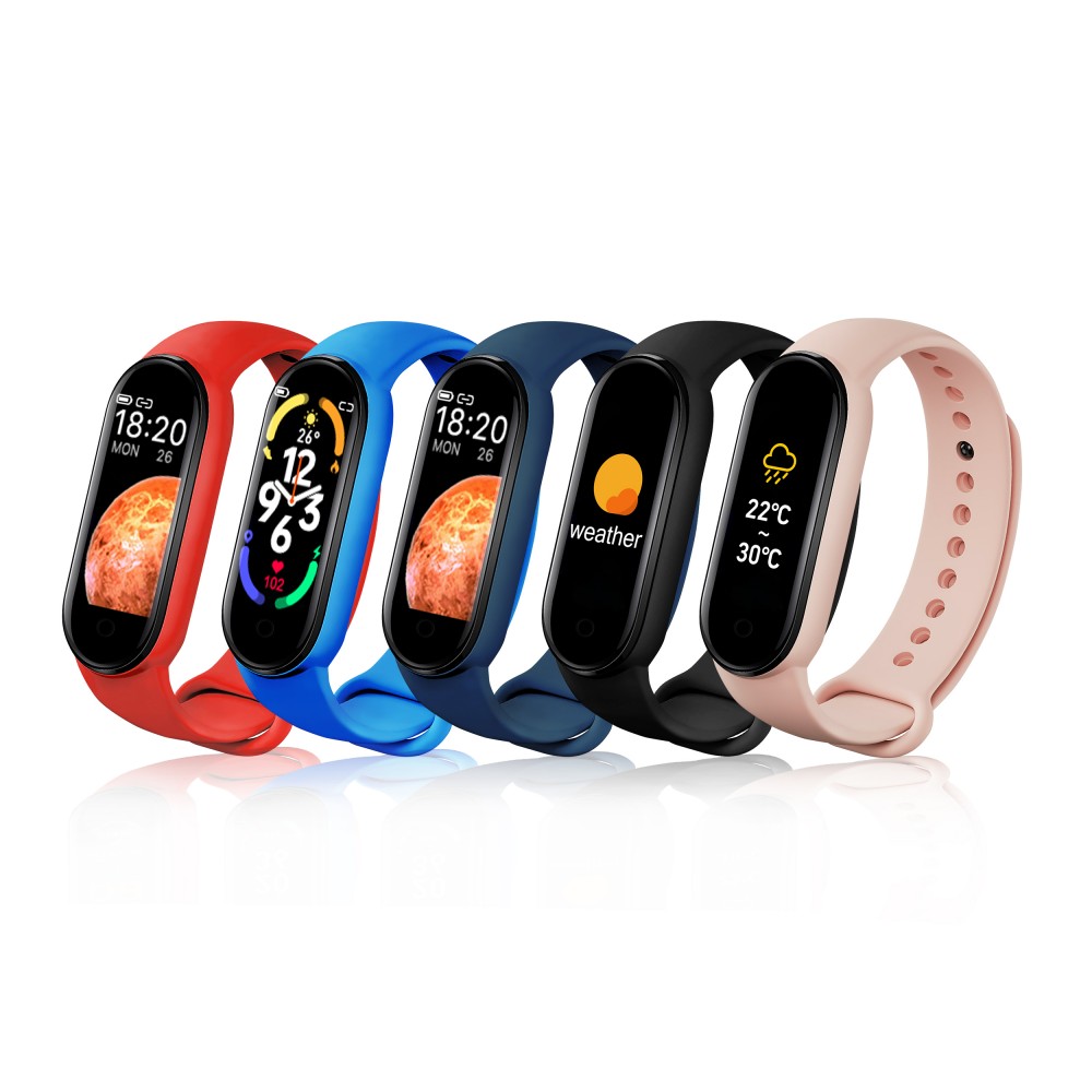 Active Fitness Tracker M7 - Bracelet sportif intelligent Montre connectée Bluetooth - Rose