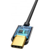 Adaptateur Baseus L54 pour écouteurs USB-C / mini jack 3.5mm DAC 24 bit 48 KHz - Convertisseur Audio Numérique Haute Résolution - Noir