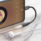 Adaptateur Baseus L54 pour écouteurs USB-C / mini jack 3.5mm DAC 24 bit 48 KHz - Convertisseur Audio Numérique Haute Résolution - Noir