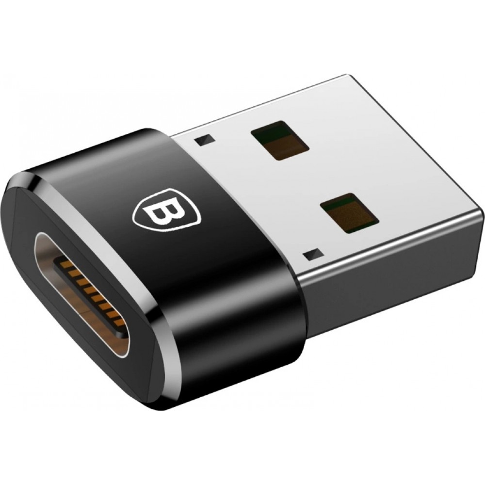 Adaptateur USB-C vers USB-A Mini Baseus haut débit pour appareils compatibles - Noir