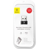 Adaptateur USB-C vers USB-A Mini Baseus haut débit pour appareils compatibles - Noir