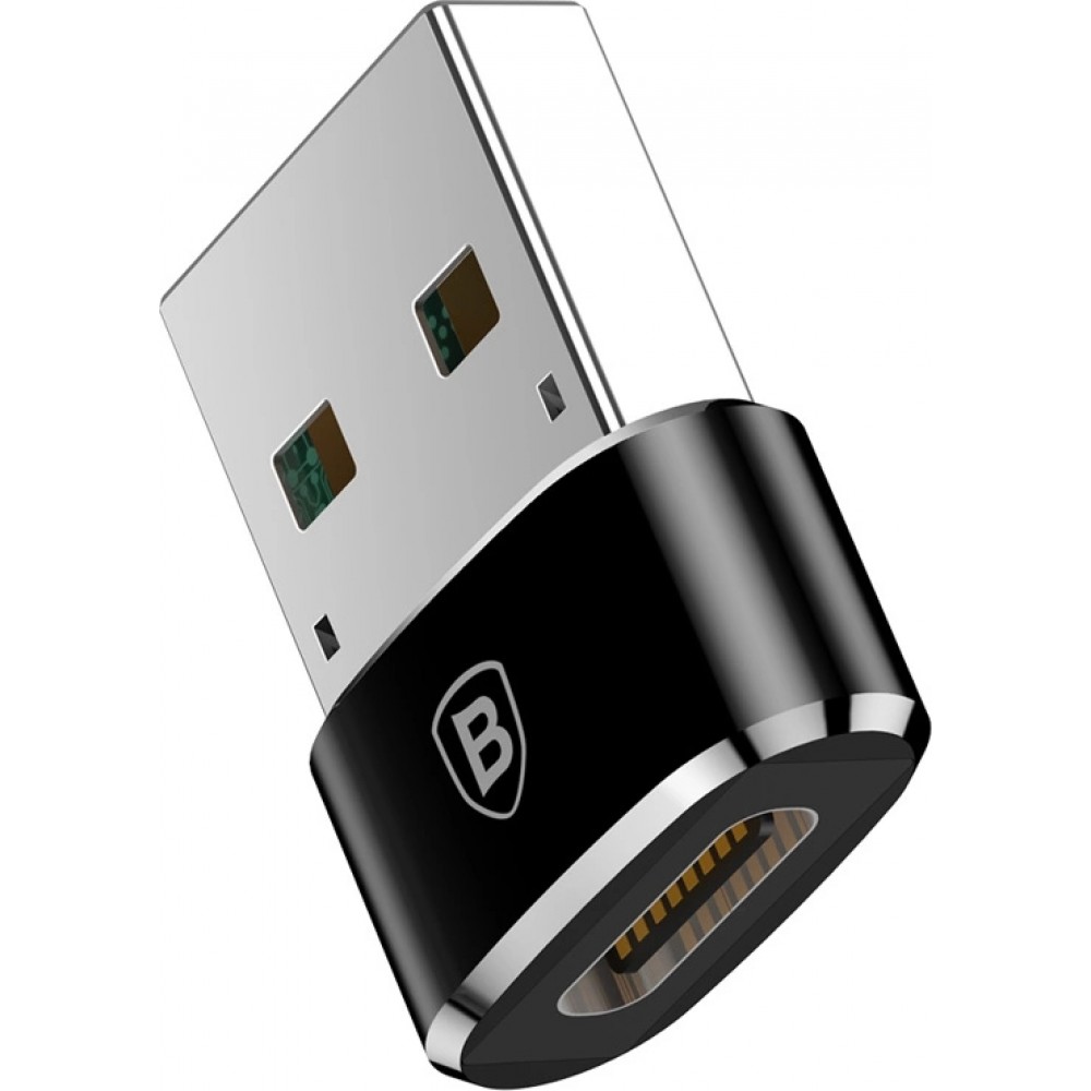 Adaptateur USB-C vers USB-A Mini Baseus haut débit pour appareils compatibles - Noir