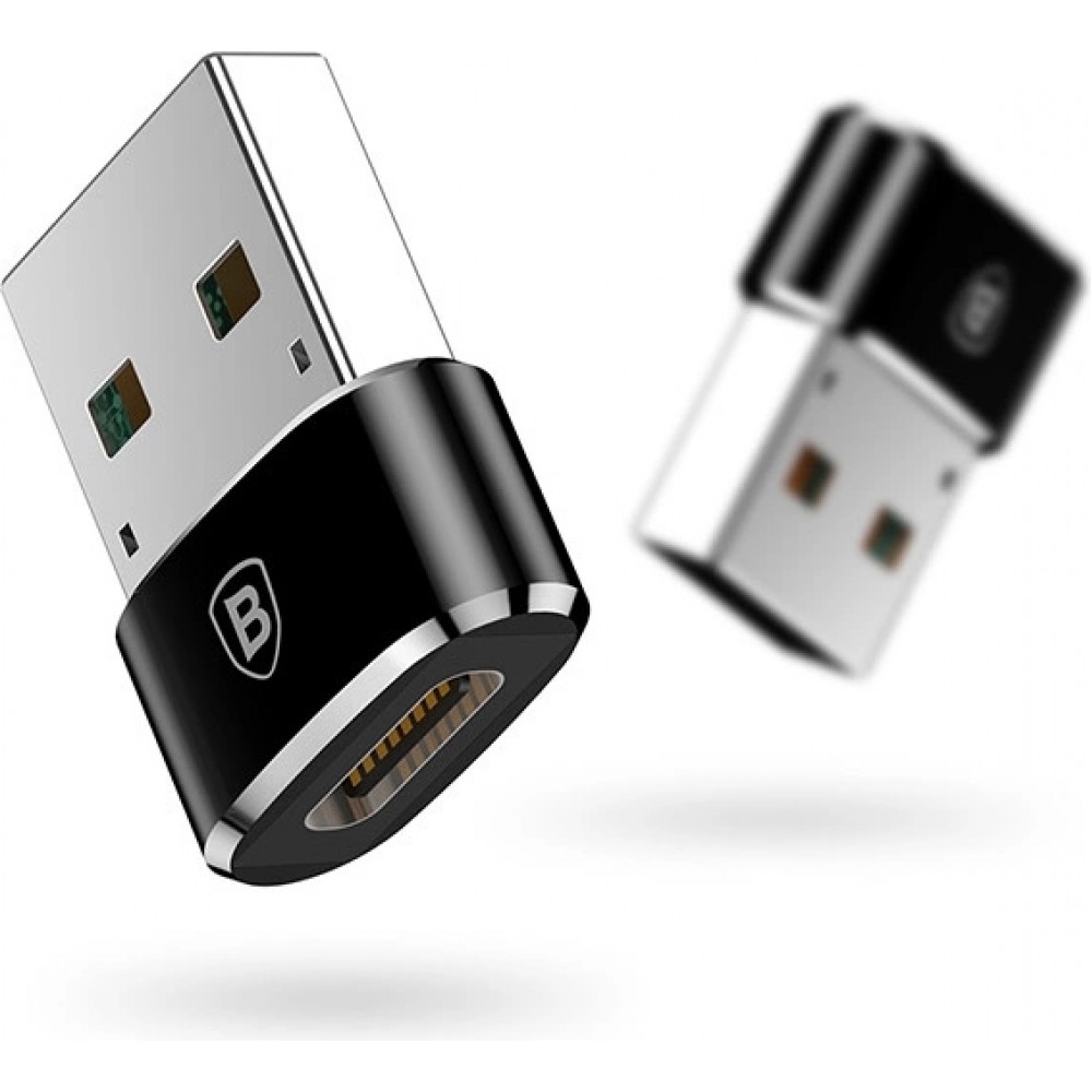 Adaptateur USB-C vers USB-A Mini Baseus haut débit pour appareils compatibles - Noir